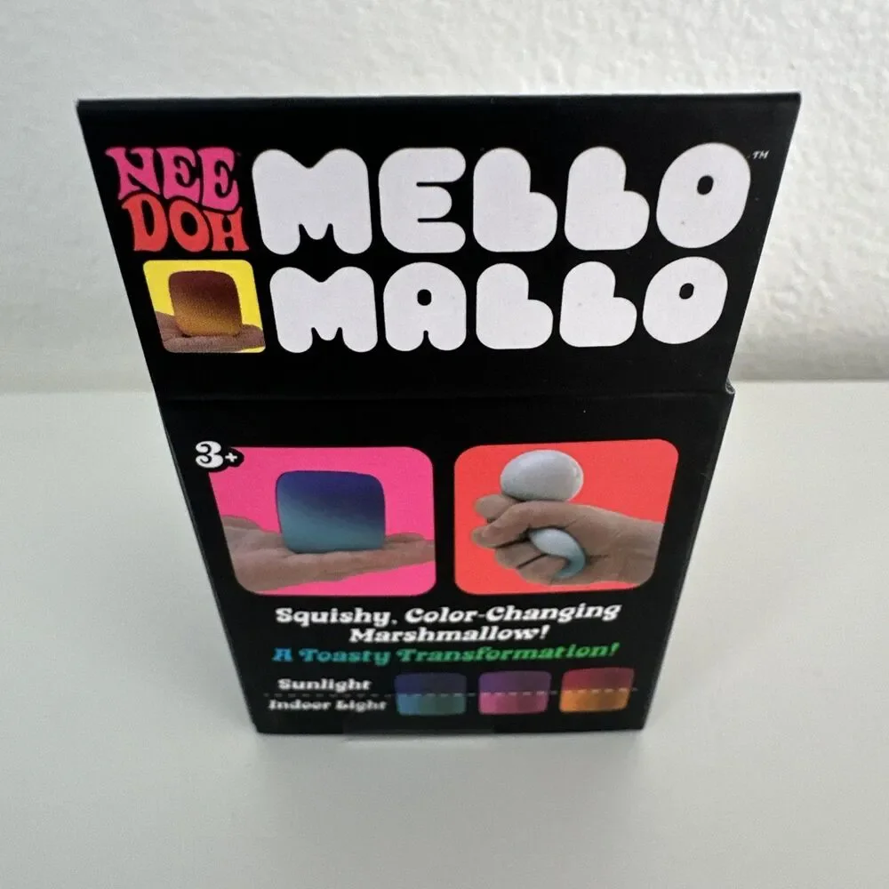 AUTHENTIC NEEDOH Mello Mallo Color Changing Squishy Nee Doh Mellow Mallow Yellow